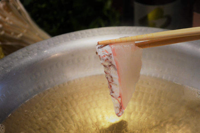 桜鯛のしゃぶしゃぶ鍋コース